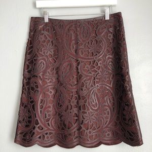 Laser cut leather skirt size 8
